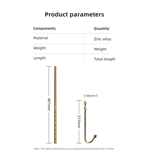 Adjustable Golden AllNight LOCKINK Anal 3867 Set Hook 1027